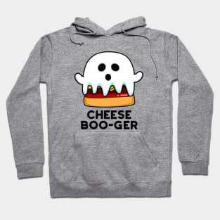 Cheese Boo-ger Cute Halloween Ghost Cheeseburger Pun Hoodie